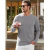 imageJMIERR Mens Long Sleeve Shirts Casual Crewneck Pullover TShirt Stretch Textured Knit Tee with Pocket01 Grey