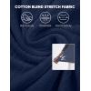imageJMIERR Mens Long Sleeve Shirts Casual Crewneck Pullover TShirt Stretch Textured Knit Tee with Pocket07 Blue
