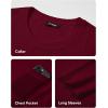imageJMIERR Mens Long Sleeve Shirts Casual Crewneck Pullover TShirt Stretch Textured Knit Tee with Pocket10 Red