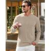 imageJMIERR Mens Long Sleeve Shirts Casual Crewneck Pullover TShirt Stretch Textured Knit Tee with Pocket11 Moss Green