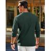 imageJMIERR Mens Long Sleeve Shirts Casual Crewneck Pullover TShirt Stretch Textured Knit Tee with Pocket12 Green