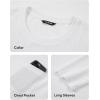 imageJMIERR Mens Long Sleeve Shirts Casual Crewneck Pullover TShirt Stretch Textured Knit Tee with Pocket14 White