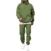 imageJMIERR Mens 2 Piece Outfits Hoodie Sweatshirt Tracksuit ampamp Joggers Sweatpants Sweatsuit SetAvocado Green