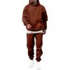 imageJMIERR Mens 2 Piece Outfits Hoodie Sweatshirt Tracksuit ampamp Joggers Sweatpants Sweatsuit SetCaramel
