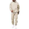 imageJMIERR Mens 2 Piece Outfits Hoodie Sweatshirt Tracksuit ampamp Joggers Sweatpants Sweatsuit SetCream