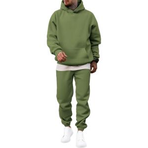 imageJMIERR Mens 2 Piece Outfits Hoodie Sweatshirt Tracksuit ampamp Joggers Sweatpants Sweatsuit SetAvocado Green