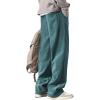 imageJMIERR Mens Corduroy Pants Casual Baggy Pants Wide Leg Loose Fit Joggers Sweatpants Elastic Waist Drawstring with PocketsBlue