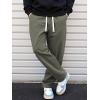 imageJMIERR Mens Corduroy Pants Casual Baggy Pants Wide Leg Loose Fit Joggers Sweatpants Elastic Waist Drawstring with PocketsGreen