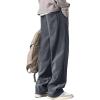imageJMIERR Mens Corduroy Pants Casual Baggy Pants Wide Leg Loose Fit Joggers Sweatpants Elastic Waist Drawstring with PocketsGrey