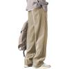 imageJMIERR Mens Corduroy Pants Casual Baggy Pants Wide Leg Loose Fit Joggers Sweatpants Elastic Waist Drawstring with PocketsKhaki
