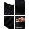 imageJMIERR Mens 2025 Casual Crewneck Dress Sweatshirts Pullover Fall Fleece Diamond Texture Warm Winter Comfy Long Sleeve0 Black