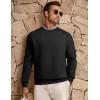 imageJMIERR Mens 2025 Casual Crewneck Dress Sweatshirts Pullover Fall Fleece Diamond Texture Warm Winter Comfy Long Sleeve0 Black
