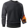 imageJMIERR Mens 2025 Casual Crewneck Dress Sweatshirts Pullover Fall Fleece Diamond Texture Warm Winter Comfy Long Sleeve1 Dark Grey