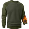 imageJMIERR Mens 2025 Casual Crewneck Dress Sweatshirts Pullover Fall Fleece Diamond Texture Warm Winter Comfy Long Sleeve1 Green