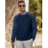 imageJMIERR Mens 2025 Casual Crewneck Dress Sweatshirts Pullover Fall Fleece Diamond Texture Warm Winter Comfy Long SleeveA Blue
