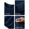 imageJMIERR Mens 2025 Casual Crewneck Dress Sweatshirts Pullover Fall Fleece Diamond Texture Warm Winter Comfy Long SleeveA Blue
