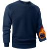 imageJMIERR Mens 2025 Casual Crewneck Dress Sweatshirts Pullover Fall Fleece Diamond Texture Warm Winter Comfy Long SleeveA Blue