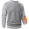 imageJMIERR Mens 2025 Casual Crewneck Dress Sweatshirts Pullover Fall Fleece Diamond Texture Warm Winter Comfy Long SleeveA Grey