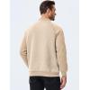 imageJMIERR Mens 2025 Casual Crewneck Dress Sweatshirts Pullover Fall Fleece Diamond Texture Warm Winter Comfy Long SleeveBeige