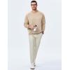 imageJMIERR Mens 2025 Casual Crewneck Dress Sweatshirts Pullover Fall Fleece Diamond Texture Warm Winter Comfy Long SleeveBeige