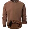 imageJMIERR Mens 2025 Casual Crewneck Dress Sweatshirts Pullover Fall Fleece Diamond Texture Warm Winter Comfy Long SleeveBrown