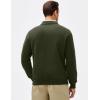 imageJMIERR Mens Casual Cotton Polo Sweatshirts Long Sleeve Button Collared Pullover ShirtsGreen