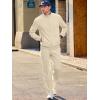 imageJMIERR Mens Sweatsuit Tracksuit 2 Piece Set Full Zip Casual Jogging Suits with Jogger Jackets and Pants Warm Up OutfitsBeige