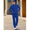 imageJMIERR Mens Sweatsuit Tracksuit 2 Piece Set Full Zip Casual Jogging Suits with Jogger Jackets and Pants Warm Up OutfitsBlue