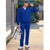 imageJMIERR Mens Sweatsuit Tracksuit 2 Piece Set Full Zip Casual Jogging Suits with Jogger Jackets and Pants Warm Up OutfitsBlue