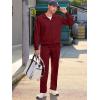 imageJMIERR Mens Sweatsuit Tracksuit 2 Piece Set Full Zip Casual Jogging Suits with Jogger Jackets and Pants Warm Up OutfitsBurgundy