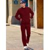imageJMIERR Mens Sweatsuit Tracksuit 2 Piece Set Full Zip Casual Jogging Suits with Jogger Jackets and Pants Warm Up OutfitsBurgundy