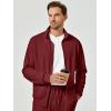 imageJMIERR Mens Sweatsuit Tracksuit 2 Piece Set Full Zip Casual Jogging Suits with Jogger Jackets and Pants Warm Up OutfitsBurgundy