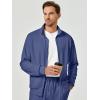 imageJMIERR Mens Sweatsuit Tracksuit 2 Piece Set Full Zip Casual Jogging Suits with Jogger Jackets and Pants Warm Up OutfitsDark Blue