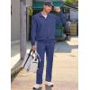 imageJMIERR Mens Sweatsuit Tracksuit 2 Piece Set Full Zip Casual Jogging Suits with Jogger Jackets and Pants Warm Up OutfitsDark Blue