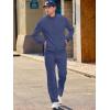 imageJMIERR Mens Sweatsuit Tracksuit 2 Piece Set Full Zip Casual Jogging Suits with Jogger Jackets and Pants Warm Up OutfitsDark Blue