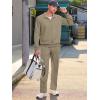imageJMIERR Mens Sweatsuit Tracksuit 2 Piece Set Full Zip Casual Jogging Suits with Jogger Jackets and Pants Warm Up OutfitsKhaki