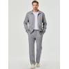 imageJMIERR Mens Sweatsuit Tracksuit 2 Piece Set Full Zip Casual Jogging Suits with Jogger Jackets and Pants Warm Up OutfitsLight Grey