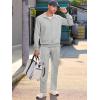 imageJMIERR Mens Sweatsuit Tracksuit 2 Piece Set Full Zip Casual Jogging Suits with Jogger Jackets and Pants Warm Up OutfitsLight Grey