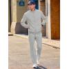 imageJMIERR Mens Sweatsuit Tracksuit 2 Piece Set Full Zip Casual Jogging Suits with Jogger Jackets and Pants Warm Up OutfitsLight Grey