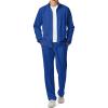 imageJMIERR Mens Sweatsuit Tracksuit 2 Piece Set Full Zip Casual Jogging Suits with Jogger Jackets and Pants Warm Up OutfitsBlue