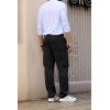 imageJMIERR Mens Casual Baggy Cargo Pants Stretch Sweatpants Loose Fit Drawstring Hiking Workout Joggers with Multi PocketsBlack