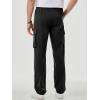 imageJMIERR Mens Casual Baggy Cargo Pants Stretch Sweatpants Loose Fit Drawstring Hiking Workout Joggers with Multi PocketsBlack