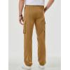 imageJMIERR Mens Casual Baggy Cargo Pants Stretch Sweatpants Loose Fit Drawstring Hiking Workout Joggers with Multi PocketsBrown