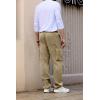 imageJMIERR Mens Casual Baggy Cargo Pants Stretch Sweatpants Loose Fit Drawstring Hiking Workout Joggers with Multi PocketsCamel