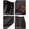 imageJMIERR Mens Casual Baggy Cargo Pants Stretch Sweatpants Loose Fit Drawstring Hiking Workout Joggers with Multi PocketsCarbon Grey