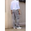 imageJMIERR Mens Casual Baggy Cargo Pants Stretch Sweatpants Loose Fit Drawstring Hiking Workout Joggers with Multi PocketsDark Grey