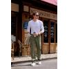 imageJMIERR Mens Casual Baggy Cargo Pants Stretch Sweatpants Loose Fit Drawstring Hiking Workout Joggers with Multi PocketsMoss Green
