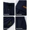 imageJMIERR Mens Casual Baggy Cargo Pants Stretch Sweatpants Loose Fit Drawstring Hiking Workout Joggers with Multi PocketsNavy Blue