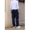imageJMIERR Mens Casual Baggy Cargo Pants Stretch Sweatpants Loose Fit Drawstring Hiking Workout Joggers with Multi PocketsNavy Blue
