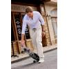 imageJMIERR Mens Casual Baggy Cargo Pants Stretch Sweatpants Loose Fit Drawstring Hiking Workout Joggers with Multi PocketsParchment